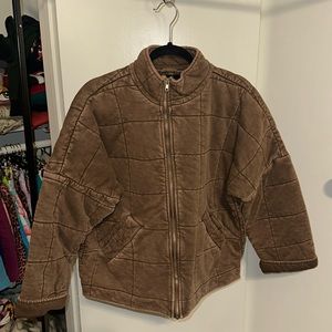 FP INSPIRED quilted dolman jacket zip up